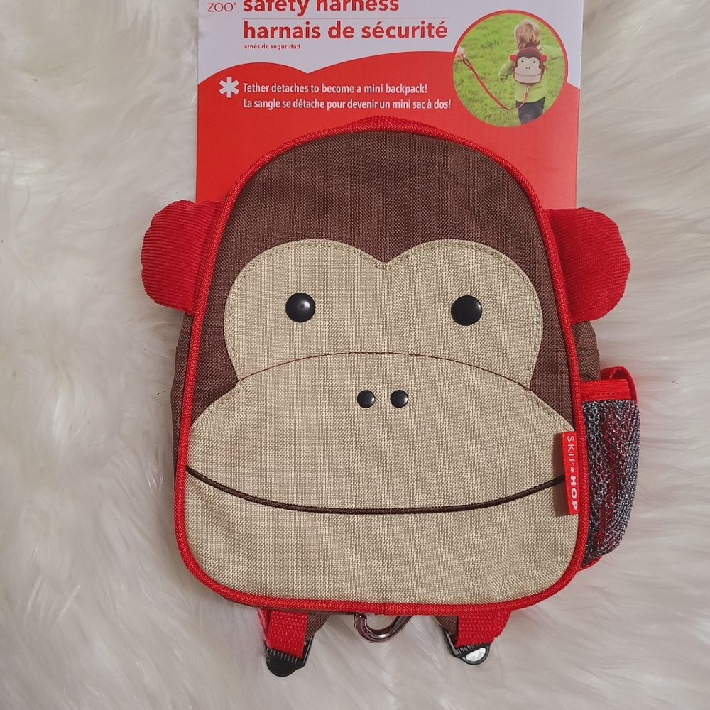 Skip hop mini backpack harness monkey